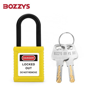 38MM De-Electric Nylon PA Shackle Candado Loto Safety Lock out Padlocks with Master Key for Electrical Insulation Lockout/Tagout