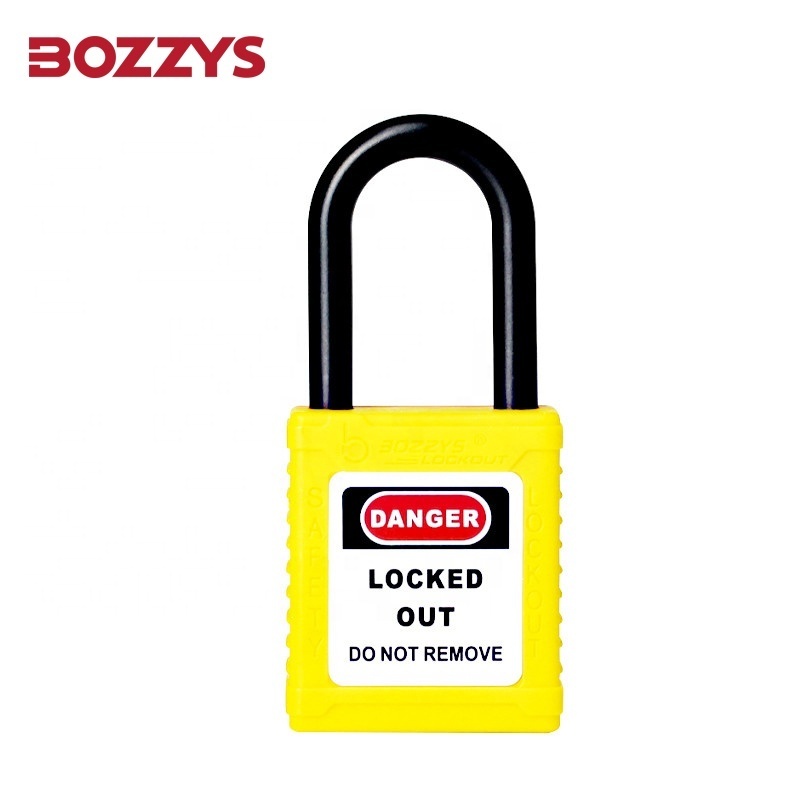 38MM De-Electric Nylon PA Shackle Candado Loto Safety Lock out Padlocks with Master Key for Electrical Insulation Lockout/Tagout