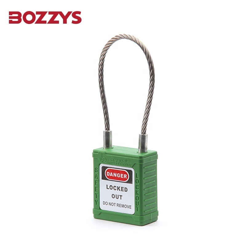 OEM Custom Waterproof Stainless Steel Safety Compact Cable Padlocks with Master Keyed  for Effective Lockout in tight spaces