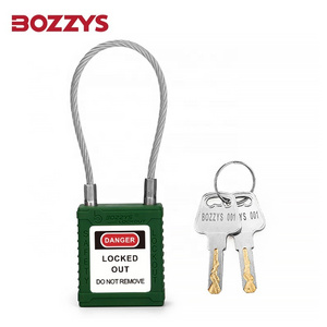 OEM Custom Waterproof Stainless Steel Safety Compact Cable Padlocks with Master Keyed  for Effective Lockout in tight spaces