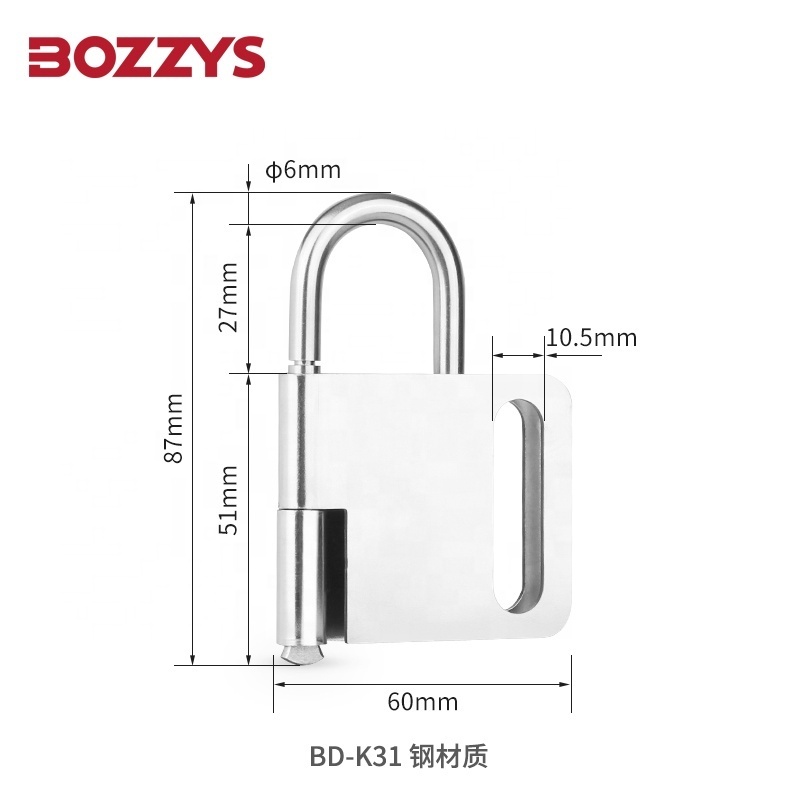 Interlocking Butterfly Tamper and Pry-proof Heavy Duty Steel Hasp Lockout for Industrial Safety Padlock Lockout