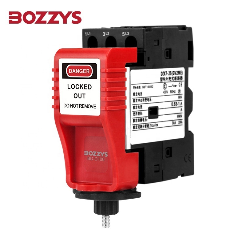 BOZZYS Industrial Safety Master Lock Electrical MCB Circuit Breaker Lockout Device with 4 Security Padlock Holes for Switch Lock