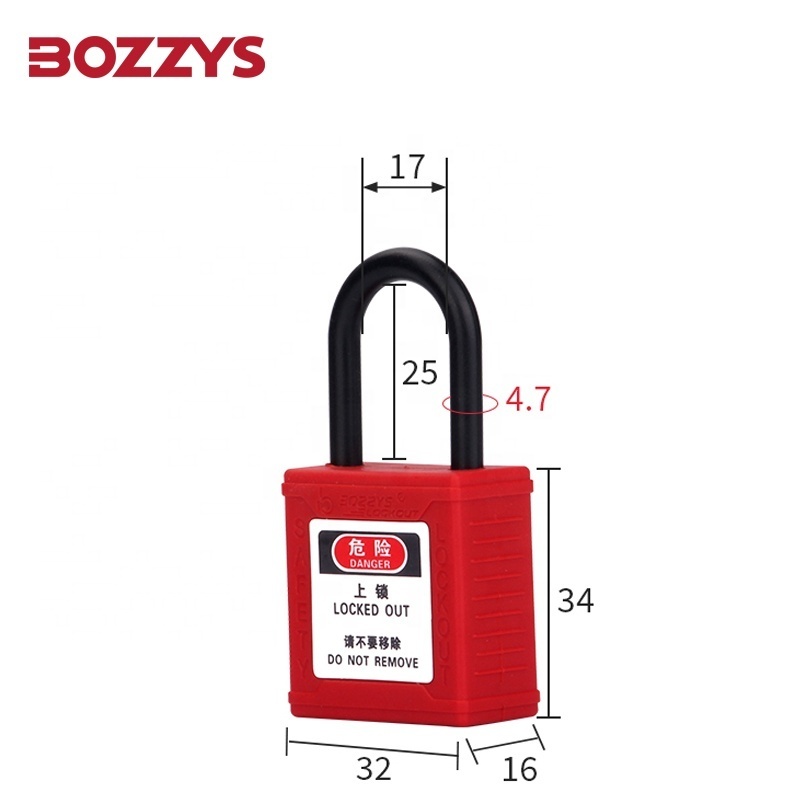 Custom Waterproof Non-conductive Mini Coloured Loto Safety Padlock with Master Key for Electrical Equipment Lockout Tagout