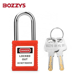 Oem High Quality Coloured Same Key Plastic Lock Body Security Safety Padlock With Master Key for Industrial Tagout Equipment