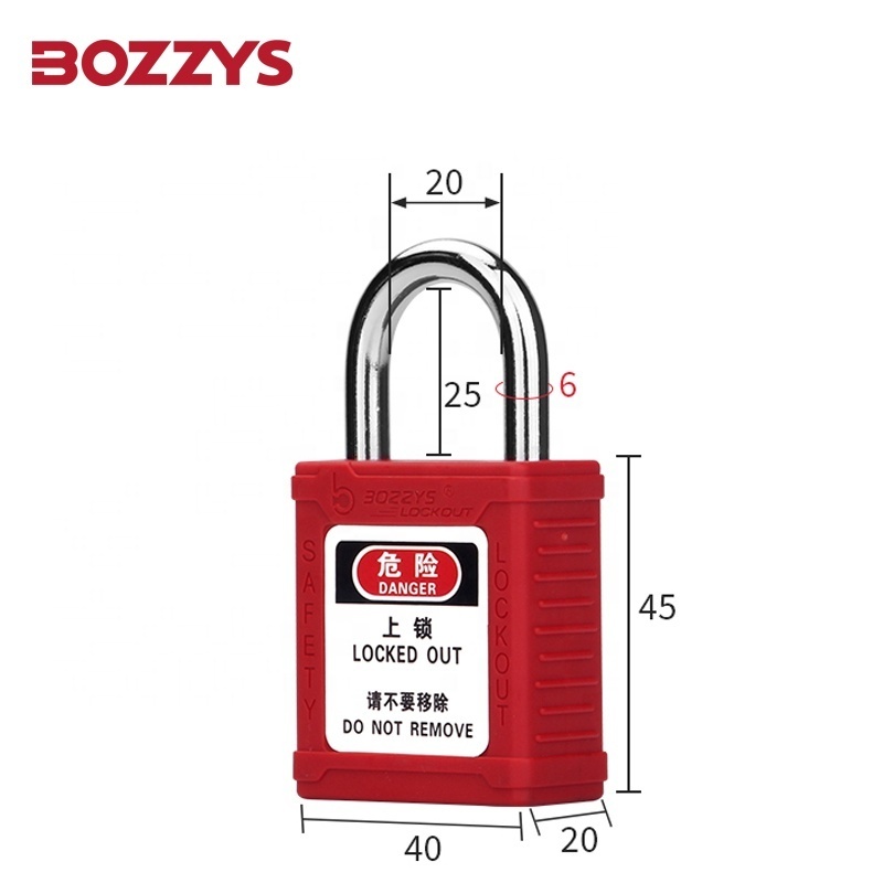 Keyed Alike Safety Padlock with Hardened Steel Shackle and key Retaining Function for Industry Lockout Tagout