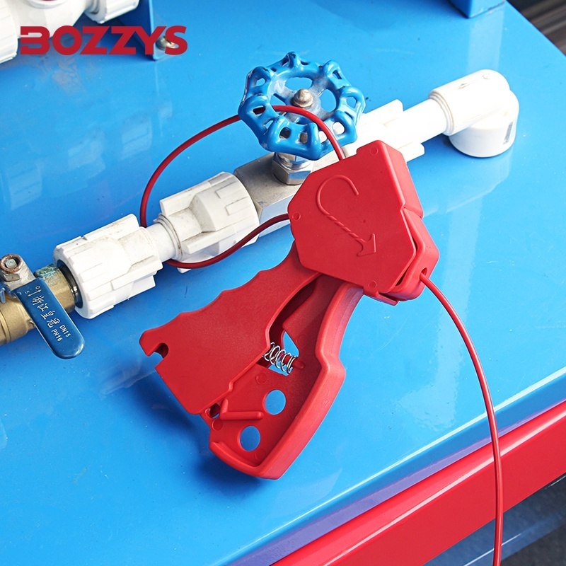 BOZZYS 3.5MM*2.4M Stainless Steel Adjustable Cable Lockout with 1padlock hole for Effectively Lock Irregular Equipment