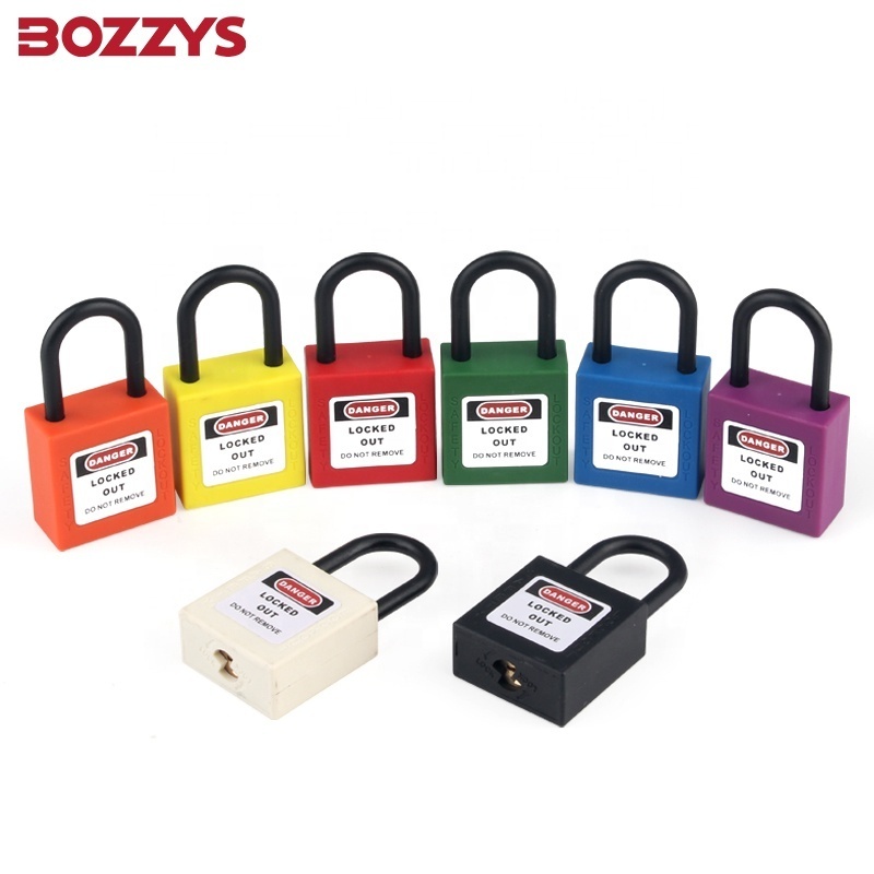 Custom Waterproof Non-conductive Mini Coloured Loto Safety Padlock with Master Key for Electrical Equipment Lockout Tagout