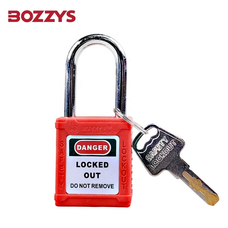 Oem High Quality Coloured Same Key Plastic Lock Body Security Safety Padlock With Master Key for Industrial Tagout Equipment