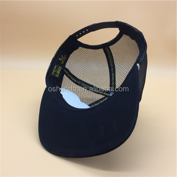 custom blank flat bill mesh truck cap hat snapback hat