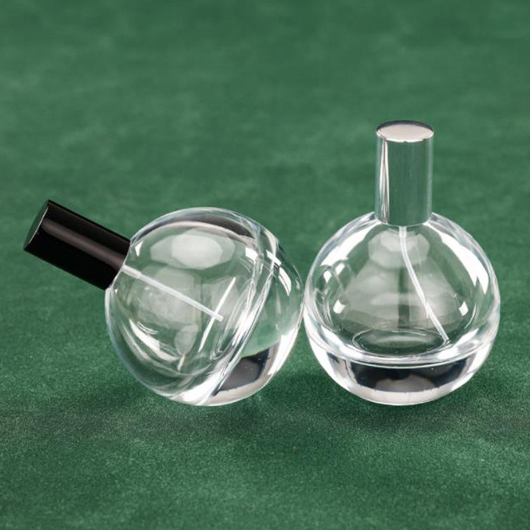 wholesale Sphere Clear Glass Bottle 75ML Travel Perfume Atomizer Glass Pump Spray Bottle