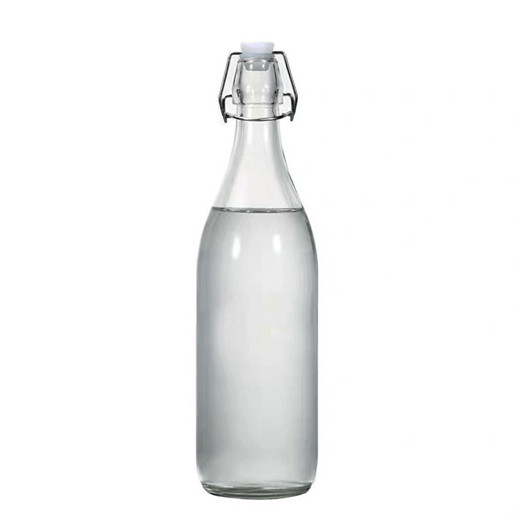 OSHOW Wholesale Beverage Packaging Water Milk Use Glass Beer Bottle With Swing Top