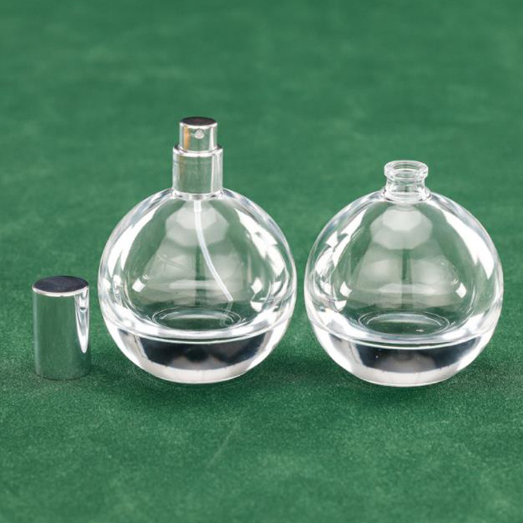 wholesale Sphere Clear Glass Bottle 75ML Travel Perfume Atomizer Glass Pump Spray Bottle