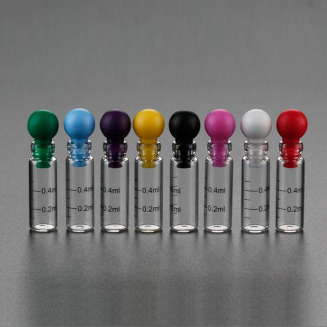 Wholesale 0.5ml 1ml 2ml 3ml Tester Bottle Free Perfume Sample Vials Glass Empty Mini Glass tube With ball stopper