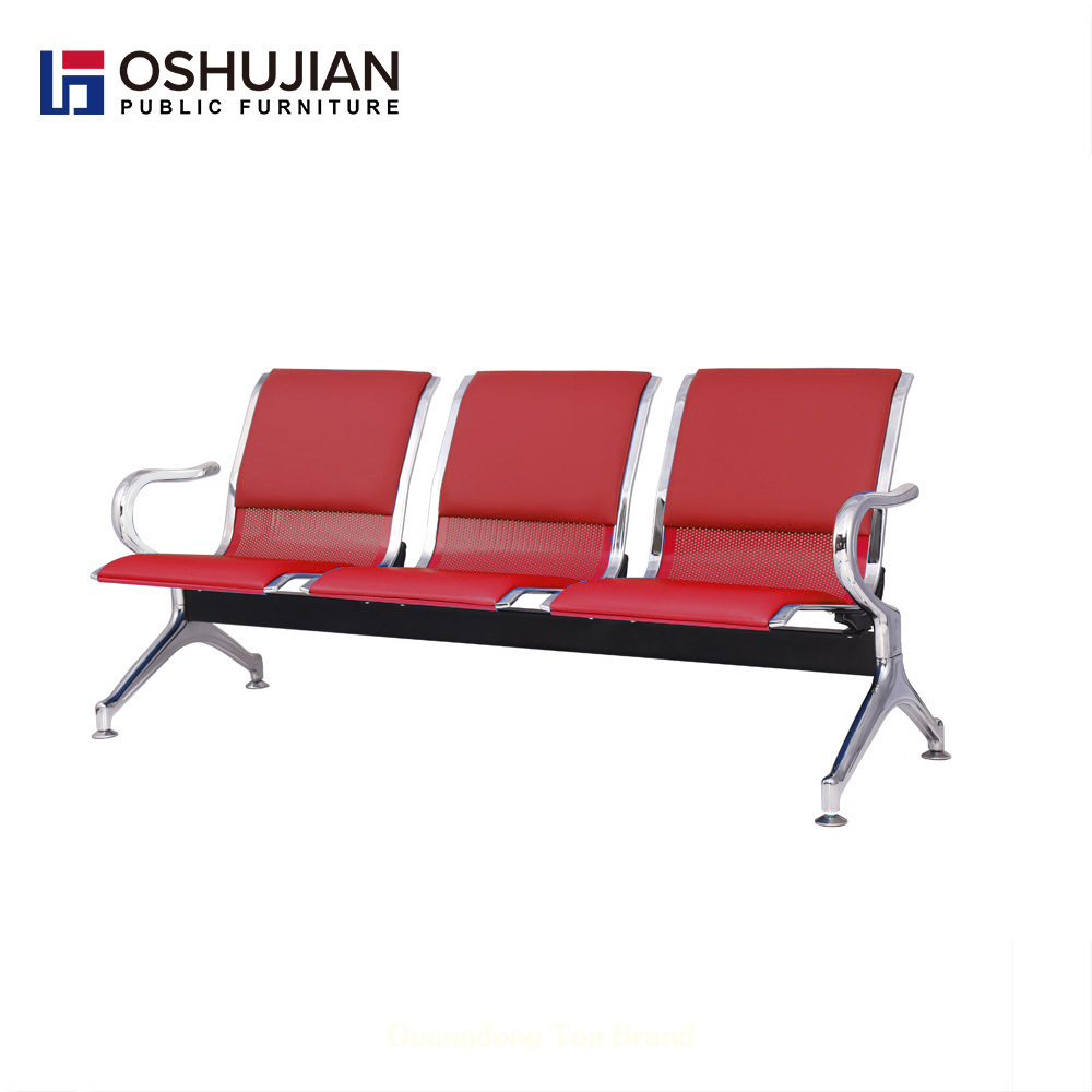 3 seater bench airport chair steel seating