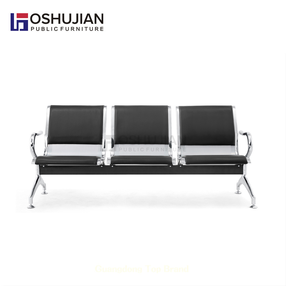 Commercial furniture waiting chairs airport 3 seater seating hospital gang reception waiting room chair