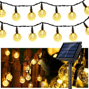 8 Models Waterproof Christmas Garden Lights Outdoor Round Solar Power Led String Light Holiday decoration fairy bubble ball lamp