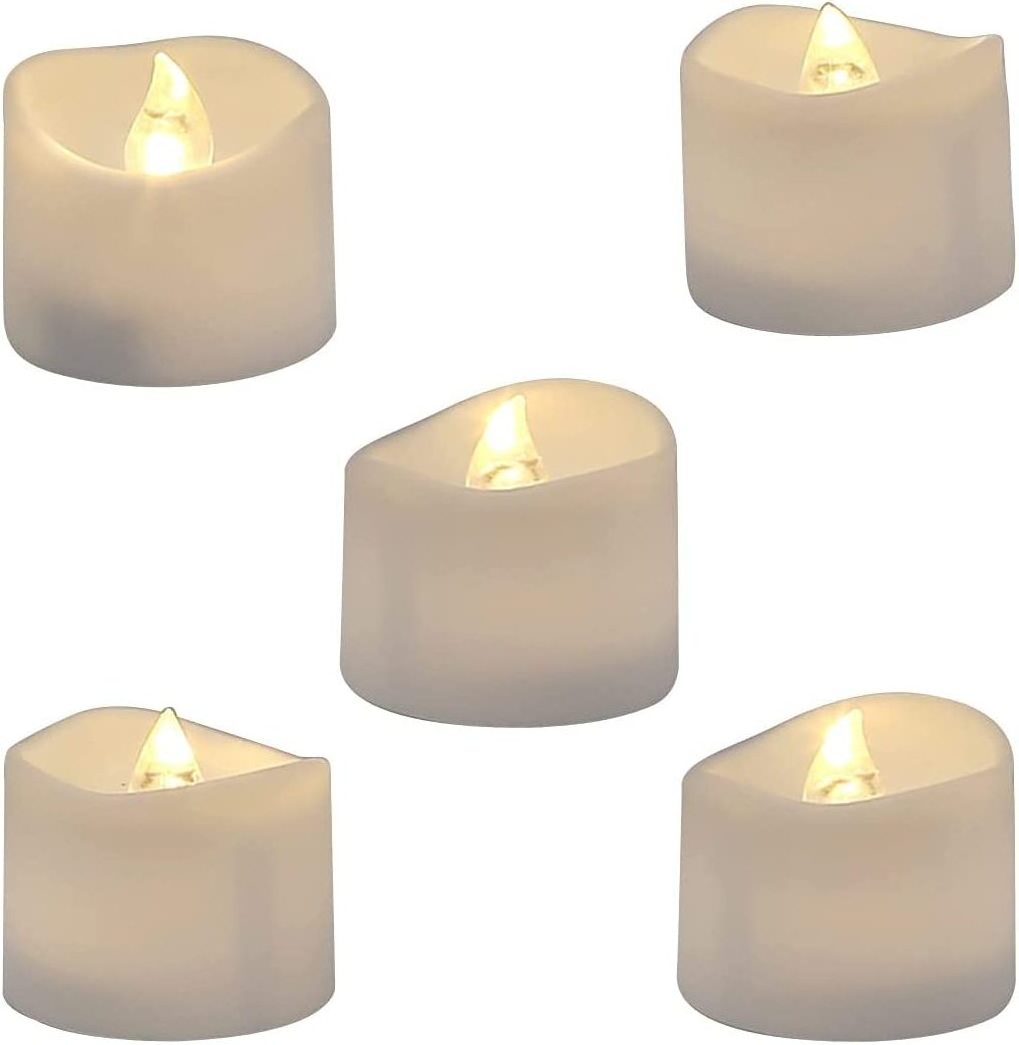 Longer Battery Operated LED Candles,Flameless Tea Lights Candles,Warm White Light for Wedding,Valentine,Halloween,Christmas