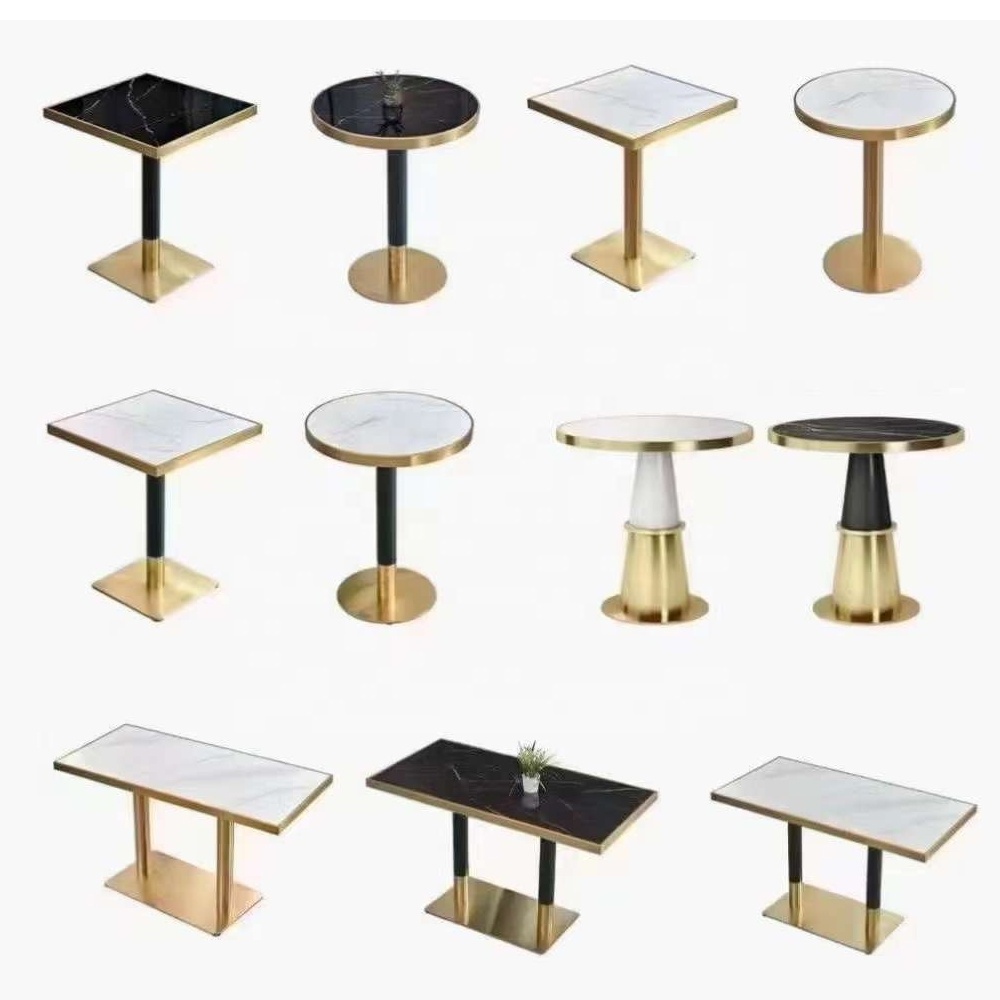 Adjustable Metal Dining Tulip Table Base Aluminium Brass Stainless Steel Pedestal Tulip Industrial Coffee Bar Table Base Legs