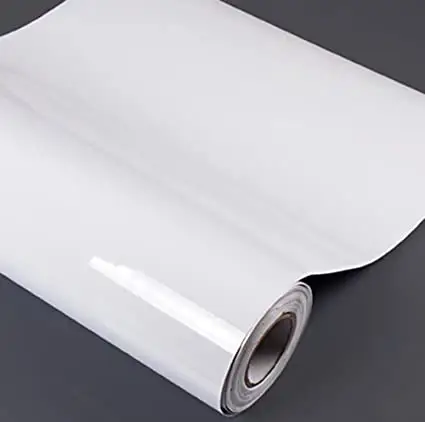 Factory in stock 100 mic PVC self adhesive vinyl stickers, printable self adhesive vinyl roll