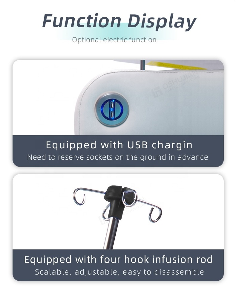 Hospital furniture chairs used transfusion reception waiting room patient bench infusion chair