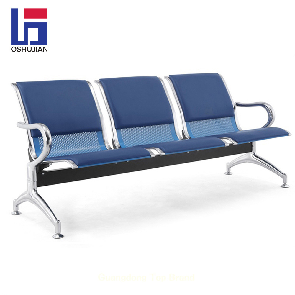 Hospital clinic airport tandem waiting lounge bank 3-seater sillas de espeara waiting room beam gang seating chair