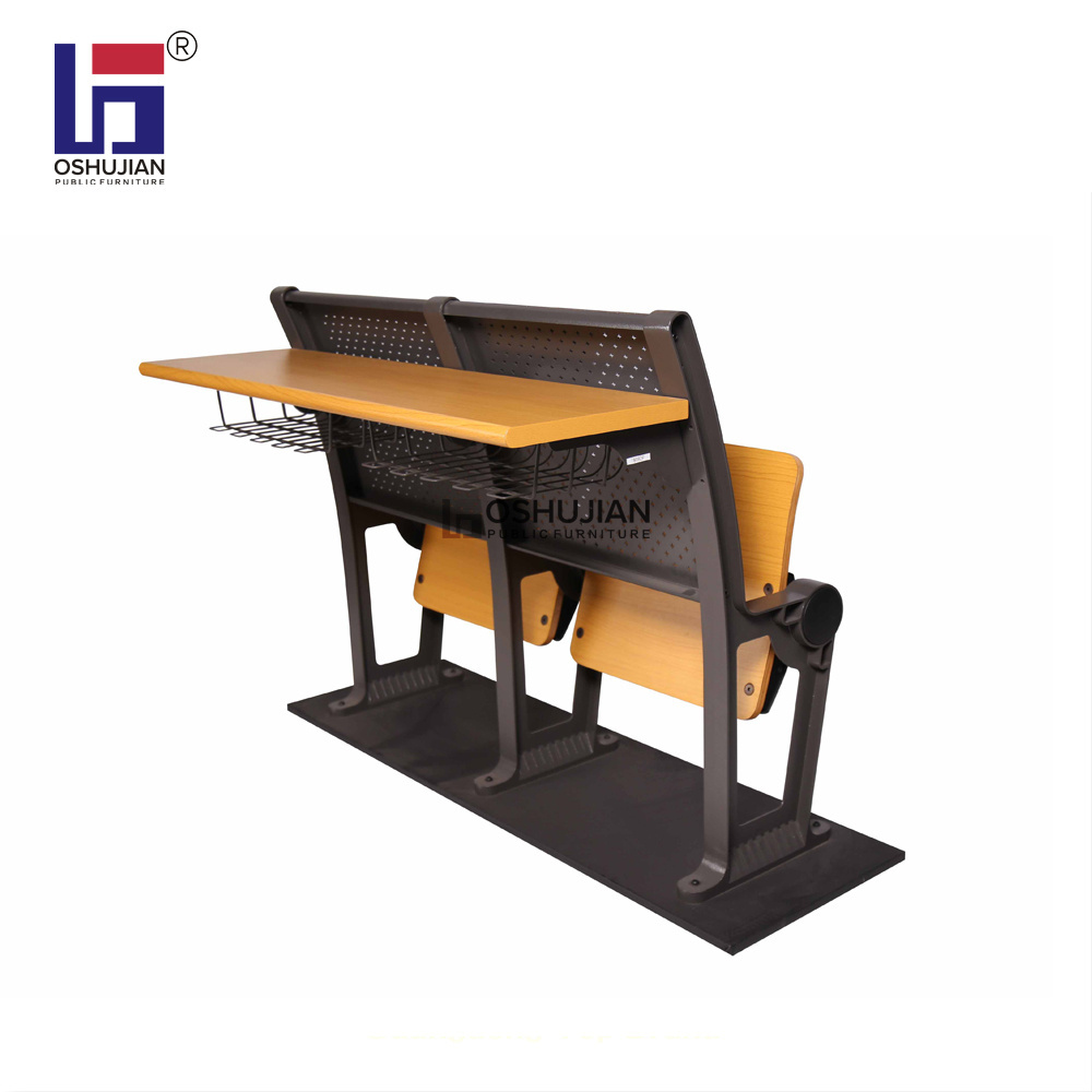 University school classroom folding wooden student desk and chair