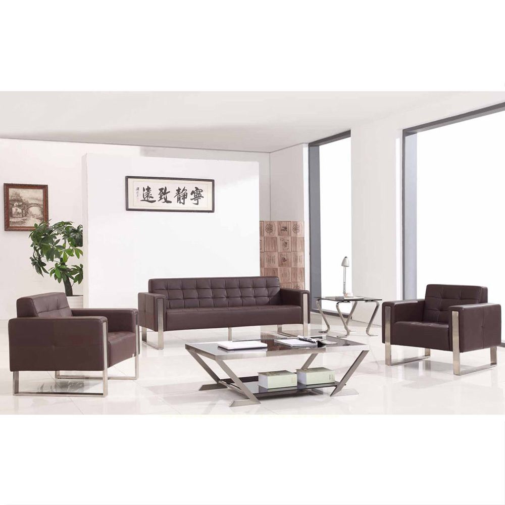 Factory Commercial furniture office waiting area reception Executive 4 seater office sofa