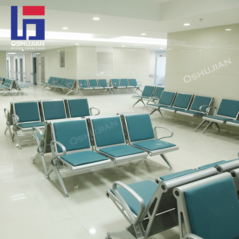 Factory supply used airport lounge indoor furniture hospital waiting beam seat bench reception row chair