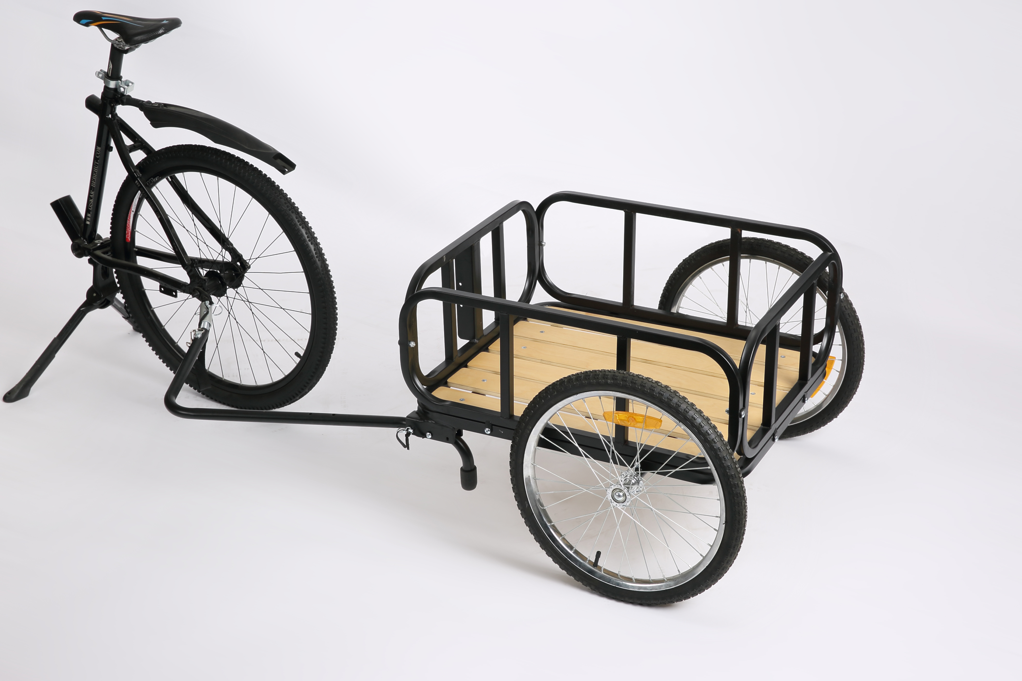 Bike Bicycle Cargo Trailer 60kg Transport Carrier Tow Cart 20305