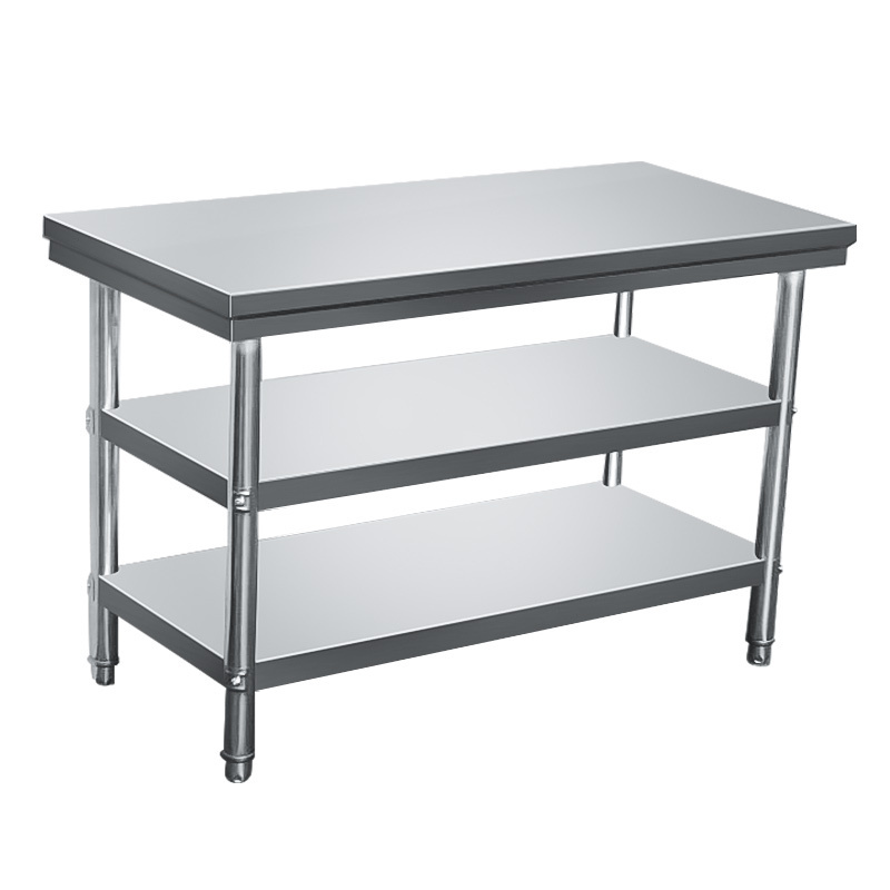 Commercial Kitchen 201/304 stainless steel worktable Inox Working Table multifunctional Stainless Steel Bench work table