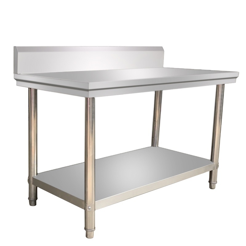 Commercial Kitchen 201/304 stainless steel worktable Inox Working Table multifunctional Stainless Steel Bench work table