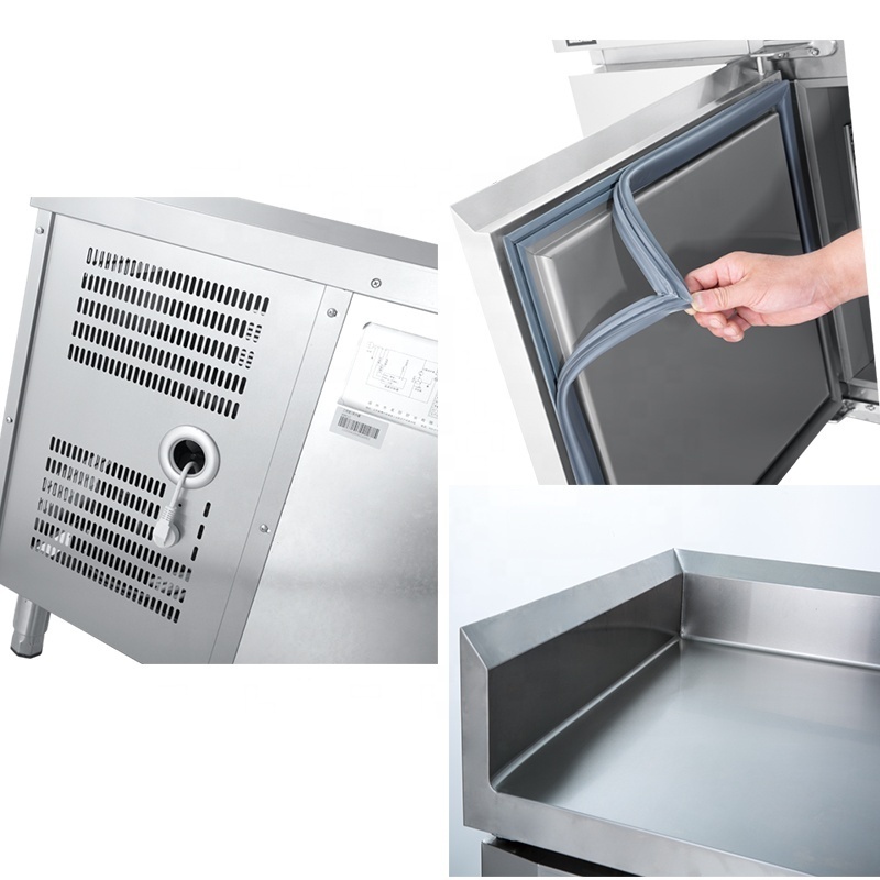 commercial Stainless Steel Pizza Prep Table Refrigerator Workbench Chiller Sandwich Worktable