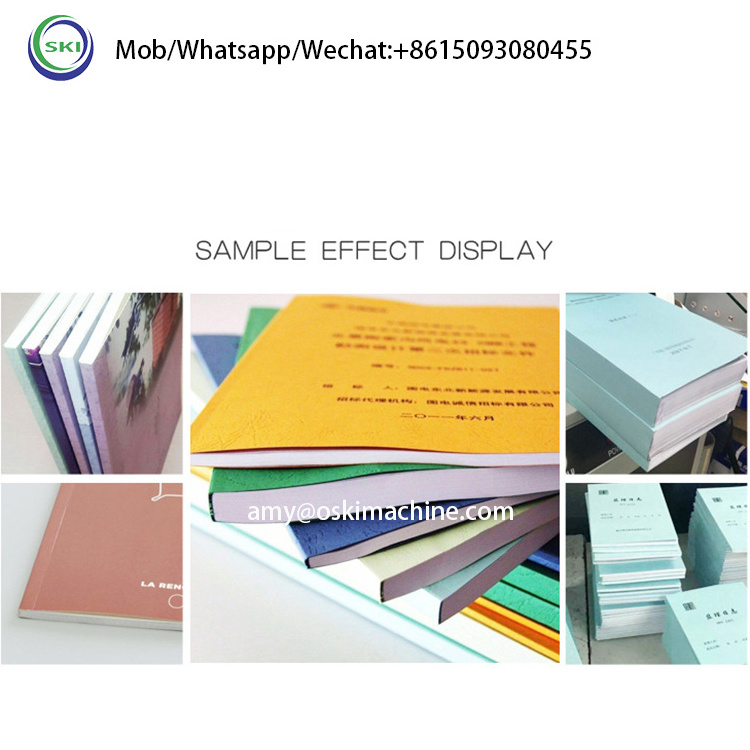 Hot Melt Glue Book Binding Machine Tender Document Cover With Side Glue A3 Glue Binding Machine