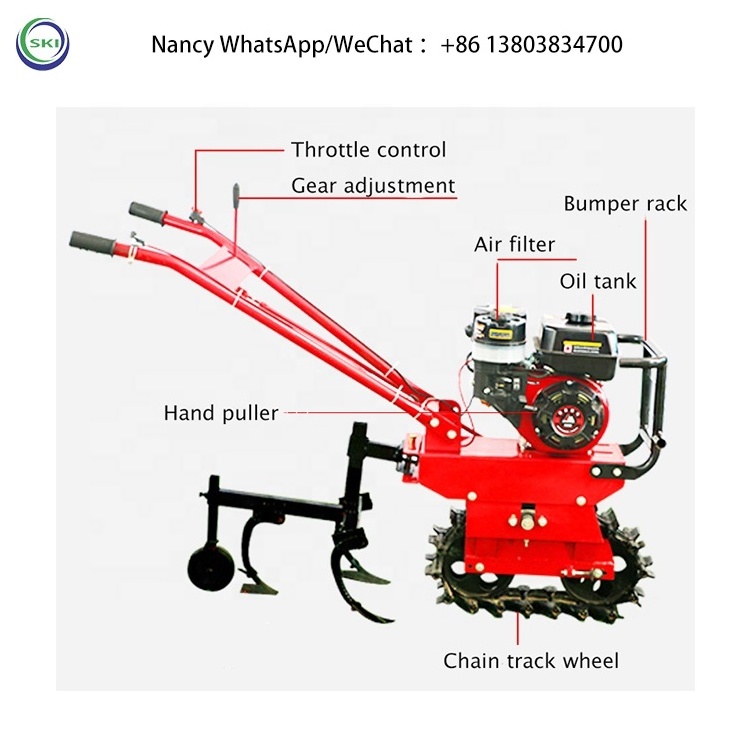 Mini Cultivators Agricultural Farming Garden Cultivator Tiler Machine Power Tiller Hand Ploughing Machine To Plough The Soil