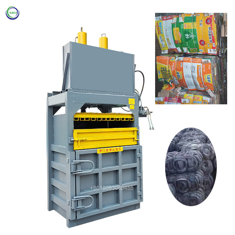 Hydraulic Car Tire Baler Machine Scrap Used Waste Clothes Pressed Baler And Wrapping Balinghides Press