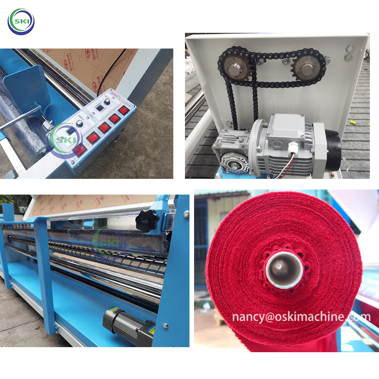 Double Fold Fabric Winding Machine Auto Fabric Inspection And Rolling Machine For Making Fabrics Roll