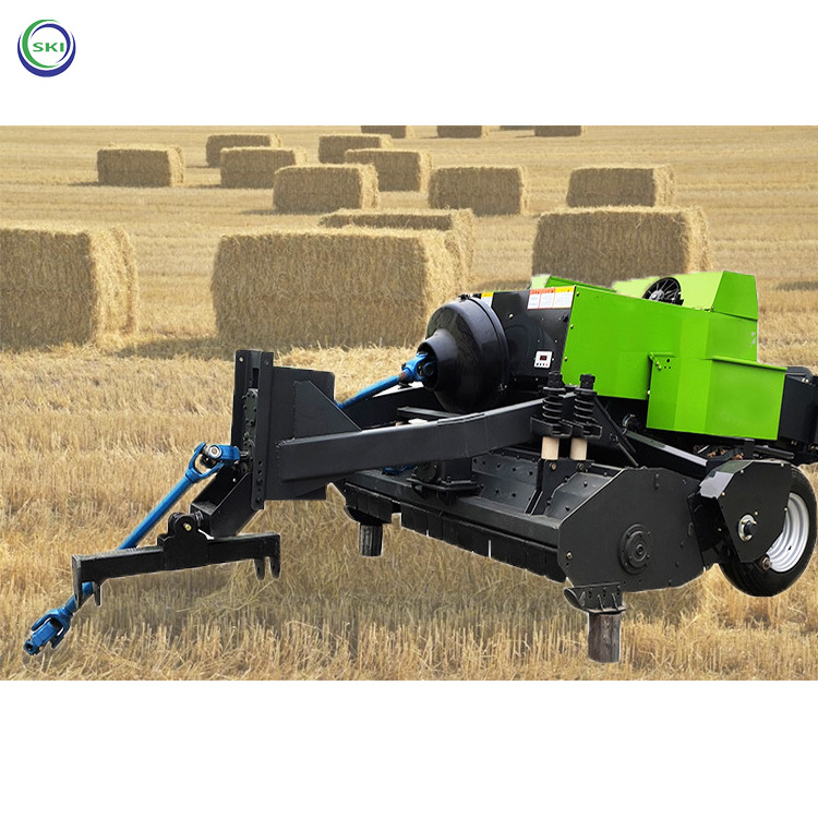 China Tractor Mounted Corn Silage Baler Machine Mini Self Propelled Square Hay Baler Machine Square Pine Straw Baler For Sale