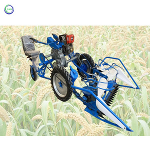 Four Wheel Harvesting And Bundling Integrated Machine Cattail Oat Corn Stalk Harvester Binder Diesel Engine