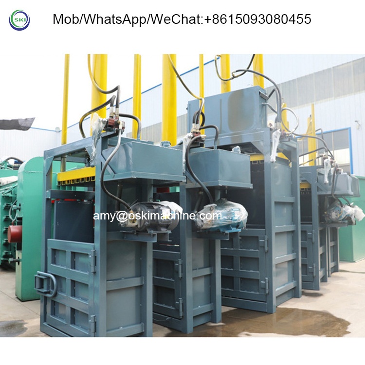 Hydraulic Car Tire Baler Machine Scrap Used Waste Clothes Pressed Baler And Wrapping Balinghides Press