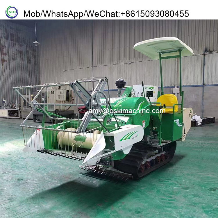 Mini Wheat Paddy Cutter Harvesting Tractor Combine Harvester Rice Cutting Machine