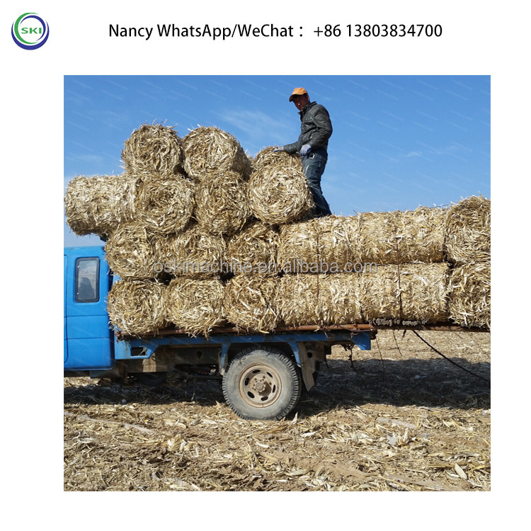 Hay Bale Straw Grass Machinery India Silage Baler Compress Wrapper Mini Machine Electric Hay Baler Twine Machine Automatically