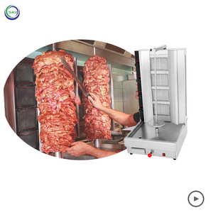 Hot Sale Automatic Gas Electric Shish Doner Robot Kebab Making Machine Rotary Chicken Grill Machine For Restaurant