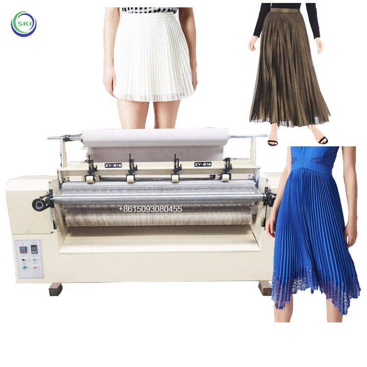 Automatic Curtain Pleated Machine Blinds Skirt Fabric Folding Pleats Making Machine