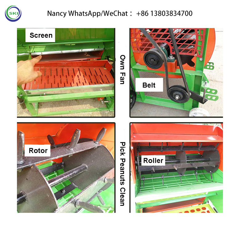 High Quality Automatic Groundnut Peanut Harvesting Harvester Peanut Picker Picking Machine Made In China