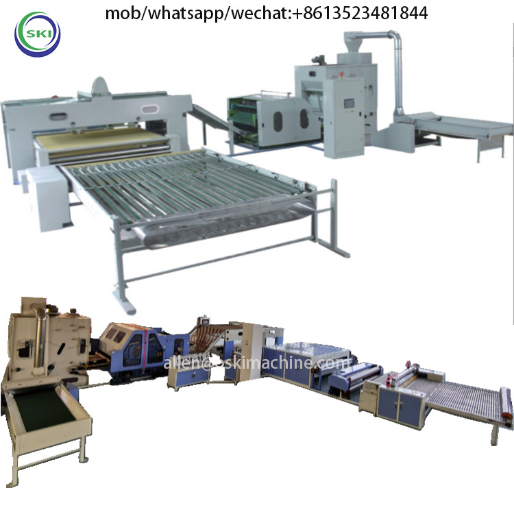 Automatic Comforter Inner Wadding Production Line Factory Making Quilt Filling Cross Lapper Machine