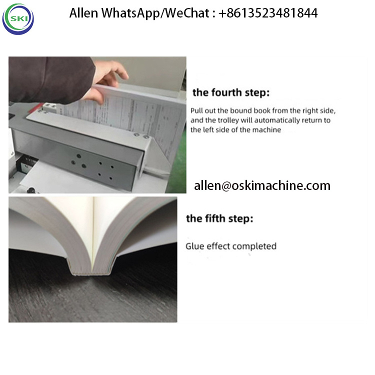 Automatic Hot Glue Book Binding Machine 40a Glue Binding Machine Desktop Glue Book Binding Machine