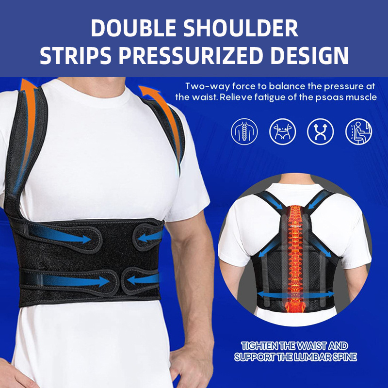 AMZ Hot Sales Back Straightener Belt Adjustable Back Brace and Posture Corrector for Women and Men