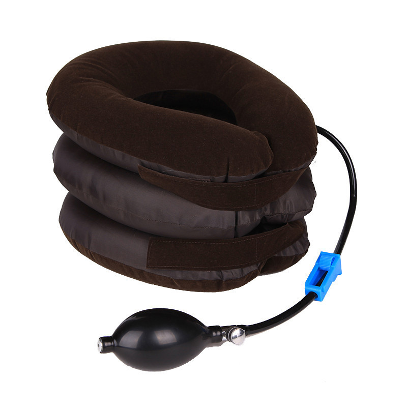 Super velvet material Medical inflatable cervical neck collar traction device