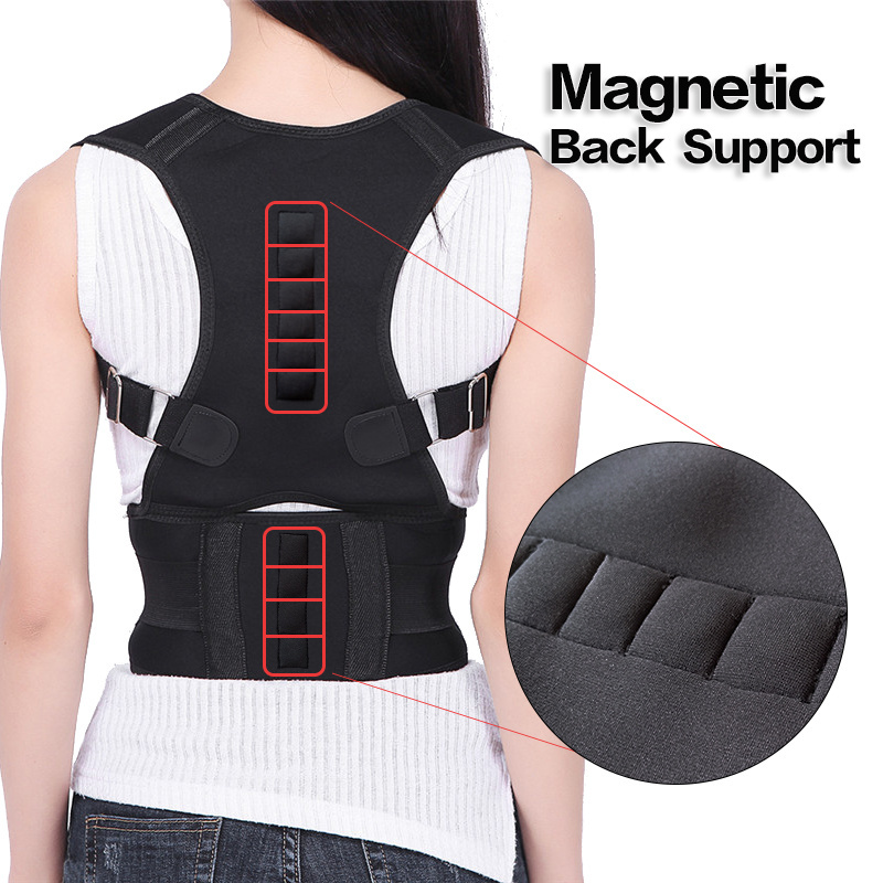 Custom Neoprene Magnetic Lumbar Support Belt Posture Corrector Back Brace