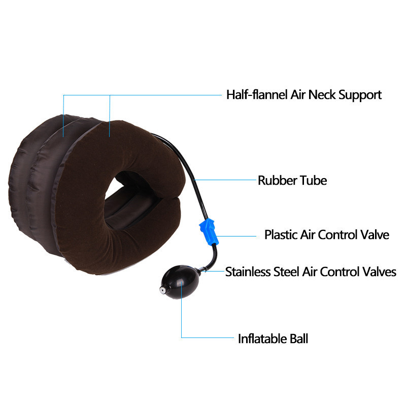 Super velvet material Medical inflatable cervical neck collar traction device